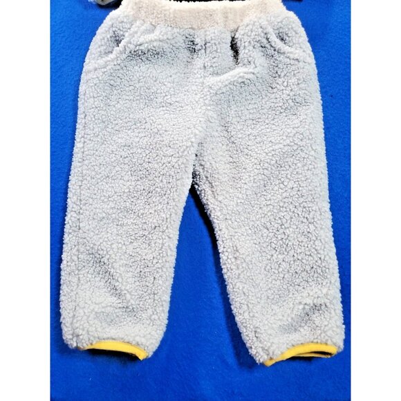 ZARA Toddler Fleece Coat Pants Set 2-3 T,  Grey White Yellow - Picture 4 of 14